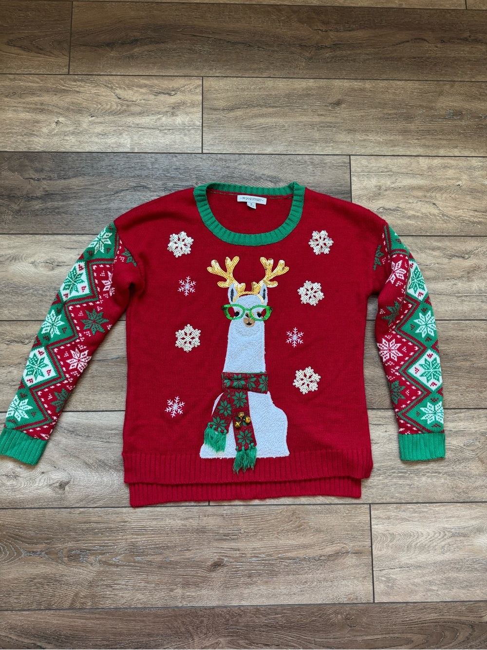 Festive Holiday Llama Crewneck Sweater